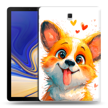 Силиконовый чехол на Samsung Galaxy Tab S4 с принтом корги