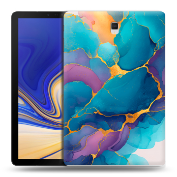 Силиконовый чехол на Samsung Galaxy Tab S4 с принтом Мрамор блестки Силиконовый чехол на Samsung Galaxy Tab S4 с принтом Мрамор блестки