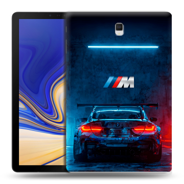 Силиконовый чехол на Samsung Galaxy Tab S4 с принтом BMW БМВ