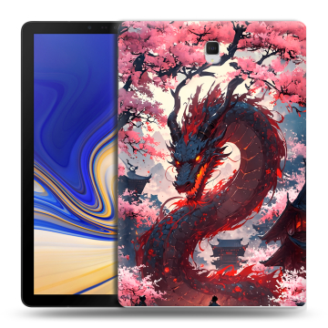Силиконовый чехол на Samsung Galaxy Tab S4 с принтом Дракон Японский