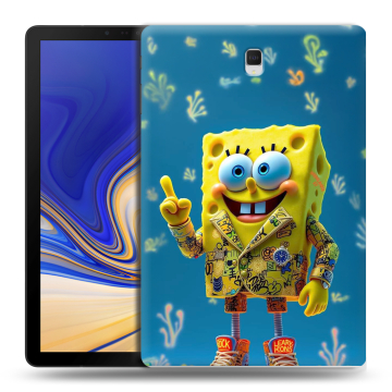 Силиконовый чехол на Samsung Galaxy Tab S4 с принтом Спанч боб Спанчбоб