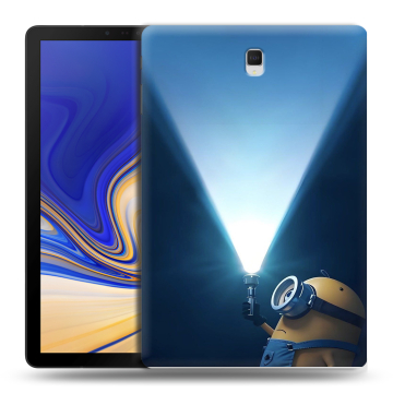Силиконовый чехол на Samsung Galaxy Tab S4 с принтом Миньоны