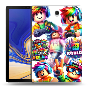 Силиконовый чехол на Samsung Galaxy Tab S4 с принтом Roblox Роблокс