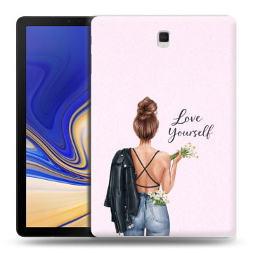 Силиконовый чехол на Samsung Galaxy Tab S4 с принтом женский