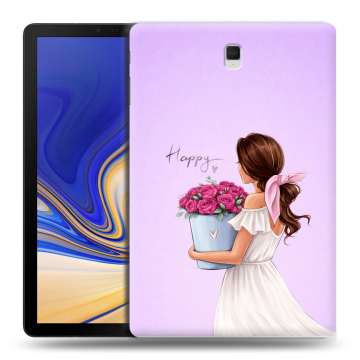 Силиконовый чехол на Samsung Galaxy Tab S4 с принтом женский
