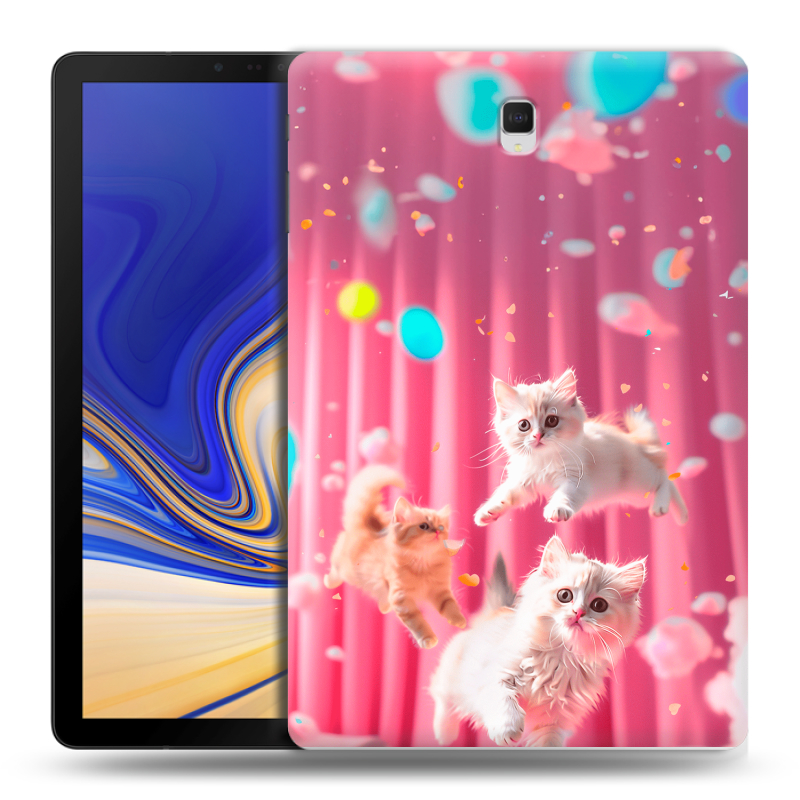 Силиконовый чехол на Samsung Galaxy Tab S4 с принтом милые котики Силиконовый чехол на Samsung Galaxy Tab S4 с принтом милые котики