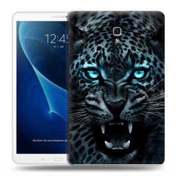 Силиконовый чехол на планшета Samsung Galaxy Tab A 10.5 с принтом Темный леопард Силиконовый чехол на планшета Samsung Galaxy Tab A 10.5 с принтом Темный леопард