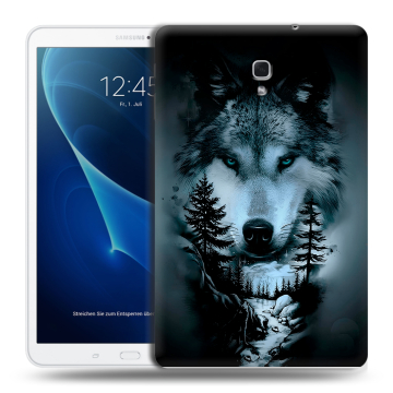Силиконовый чехол на планшета Samsung Galaxy Tab A 10.5 с принтом Лесной волк Силиконовый чехол на планшета Samsung Galaxy Tab A 10.5 с принтом Лесной волк