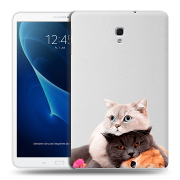 Силиконовый чехол на планшета Samsung Galaxy Tab A 10.5 с принтом Кошки Силиконовый чехол на планшета Samsung Galaxy Tab A 10.5 с принтом Кошки