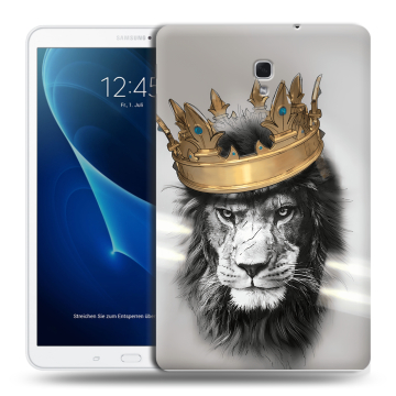 Силиконовый чехол на Samsung Galaxy Tab A 10.5 с принтом Лев с короной Силиконовый чехол на Samsung Galaxy Tab A 10.5 с принтом Лев с короной