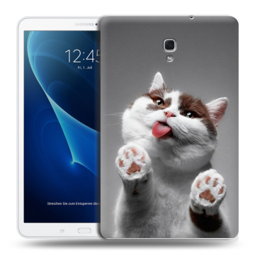 Силиконовый чехол на планшета Samsung Galaxy Tab A 10.5 с принтом Коты Силиконовый чехол на планшета Samsung Galaxy Tab A 10.5 с принтом Коты