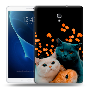 Силиконовый чехол на планшета Samsung Galaxy Tab A 10.5 с принтом Кошки Силиконовый чехол на планшета Samsung Galaxy Tab A 10.5 с принтом Кошки