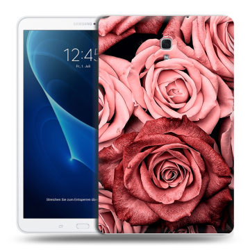 Силиконовый чехол на планшета Samsung Galaxy Tab A 10.5 с принтом Цветы розы Силиконовый чехол на планшета Samsung Galaxy Tab A 10.5 с принтом Цветы розы