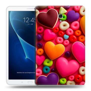 Силиконовый чехол на планшета Samsung Galaxy Tab A 10.5 с принтом Сердечки Силиконовый чехол на планшета Samsung Galaxy Tab A 10.5 с принтом Сердечки