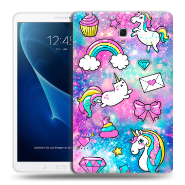 Силиконовый чехол на Samsung Galaxy Tab A 10.5 с принтом Единороги