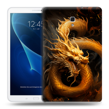 Силиконовый чехол на Samsung Galaxy Tab A 10.5 с принтом Золотой дракон