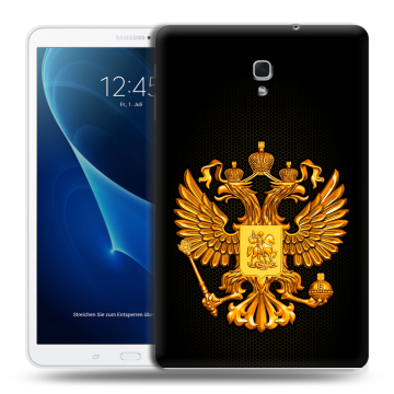 Силиконовый чехол на Samsung Galaxy Tab A 10.5 с принтом Герб России желтый