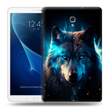 Силиконовый чехол на Samsung Galaxy Tab A 10.5 с принтом Волк ночной