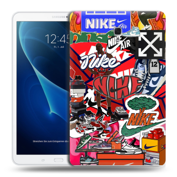 Силиконовый чехол на Samsung Galaxy Tab A 10.5 с принтом Найк Nike яркий Силиконовый чехол на Samsung Galaxy Tab A 10.5 с принтом Найк Nike яркий
