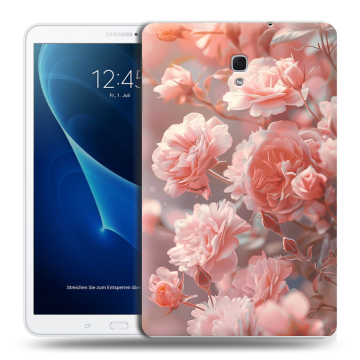 Силиконовый чехол на Samsung Galaxy Tab A 10.5 с принтом Розовые розы Силиконовый чехол на Samsung Galaxy Tab A 10.5 с принтом Розовые розы
