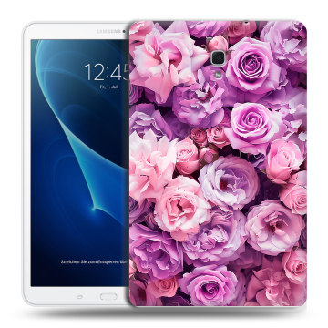 Силиконовый чехол на Samsung Galaxy Tab A 10.5 с принтом лавандовые розы