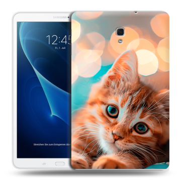 Силиконовый чехол на Samsung Galaxy Tab A 10.5 с принтом котик Силиконовый чехол на Samsung Galaxy Tab A 10.5 с принтом котик