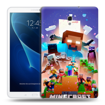 Силиконовый чехол на Samsung Galaxy Tab A 10.5 с принтом Майнкрафт Minecraft