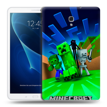 Силиконовый чехол на Samsung Galaxy Tab A 10.5 с принтом Майнкрафт