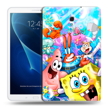 Силиконовый чехол на Samsung Galaxy Tab A 10.5 с принтом спанчбоб спанч боб