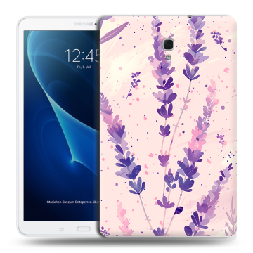 Силиконовый чехол на Samsung Galaxy Tab A 10.5 с принтом цветы лаванда