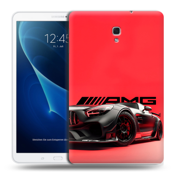 Силиконовый чехол на Samsung Galaxy Tab A 10.5 с принтом Мерседес Mercedes AMG
