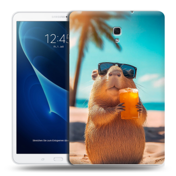 Силиконовый чехол на Samsung Galaxy Tab A 10.5 с принтом Капибара