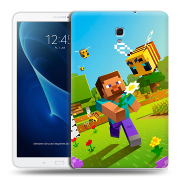 Силиконовый чехол на Samsung Galaxy Tab A 10.5 с принтом Майнкрафт Minecraft