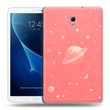 Силиконовый чехол на Samsung Galaxy Tab A 10.5 с принтом Розовый космос