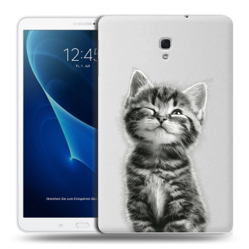 Силиконовый чехол на Samsung Galaxy Tab A 10.5 с принтом Котенок Силиконовый чехол на Samsung Galaxy Tab A 10.5 с принтом Котенок