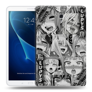 Силиконовый чехол на Samsung Galaxy Tab A 10.5 с принтом Ahegao Ахегао Аниме