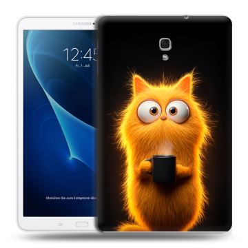 Силиконовый чехол на Samsung Galaxy Tab A 10.5 с принтом Смешной кот Силиконовый чехол на Samsung Galaxy Tab A 10.5 с принтом Смешной кот