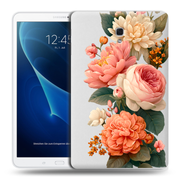 Силиконовый чехол на Samsung Galaxy Tab A 10.5 с принтом цветы