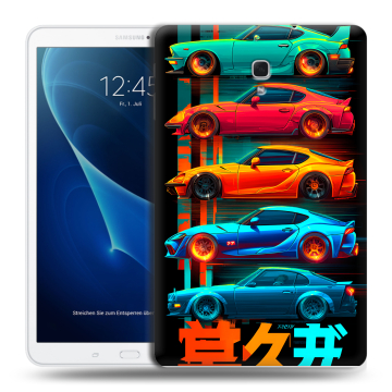 Силиконовый чехол на Samsung Galaxy Tab A 10.5 с принтом машины тачки