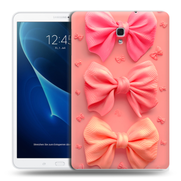 Силиконовый чехол на Samsung Galaxy Tab A 10.5 с принтом Розовые бантики Силиконовый чехол на Samsung Galaxy Tab A 10.5 с принтом Розовые бантики