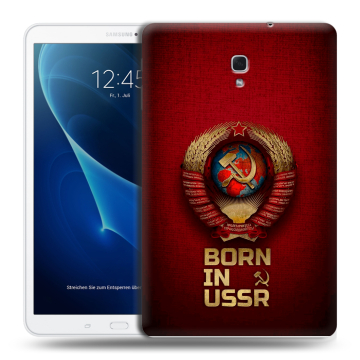 Силиконовый чехол на Samsung Galaxy Tab A 10.5 с принтом Флаг Герб СССР