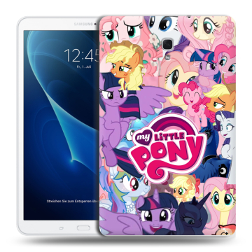 Силиконовый чехол на Samsung Galaxy Tab A 10.5 с принтом My little pony Дружба чудо