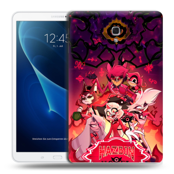 Силиконовый чехол на Samsung Galaxy Tab A 10.5 с принтом Hazbin Hotel Отель Хазбин