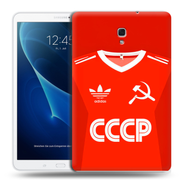 Силиконовый чехол на Samsung Galaxy Tab A 10.5 с принтом Флаг Герб СССР