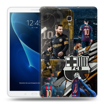 Силиконовый чехол на Samsung Galaxy Tab A 10.5 с принтом Messi Barcelona