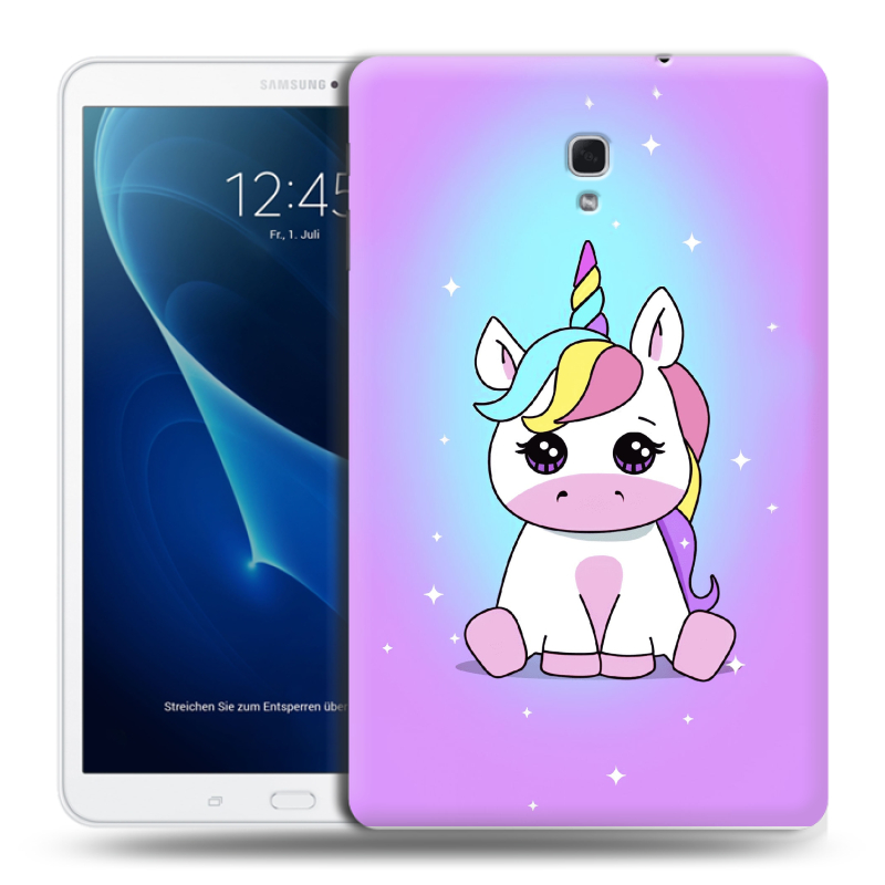 Силиконовый чехол на Samsung Galaxy Tab A 10.5 с принтом Единорог Силиконовый чехол на Samsung Galaxy Tab A 10.5 с принтом Единорог