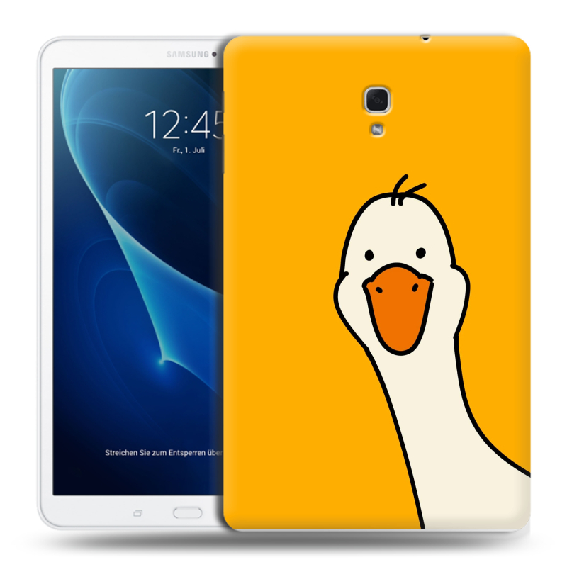 Силиконовый чехол на Samsung Galaxy Tab A 10.5 с принтом Утка Силиконовый чехол на Samsung Galaxy Tab A 10.5 с принтом Утка