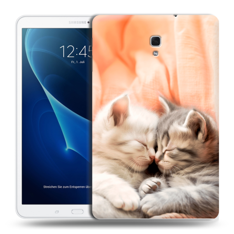Силиконовый чехол на Samsung Galaxy Tab A 10.5 с принтом Котята Силиконовый чехол на Samsung Galaxy Tab A 10.5 с принтом Котята