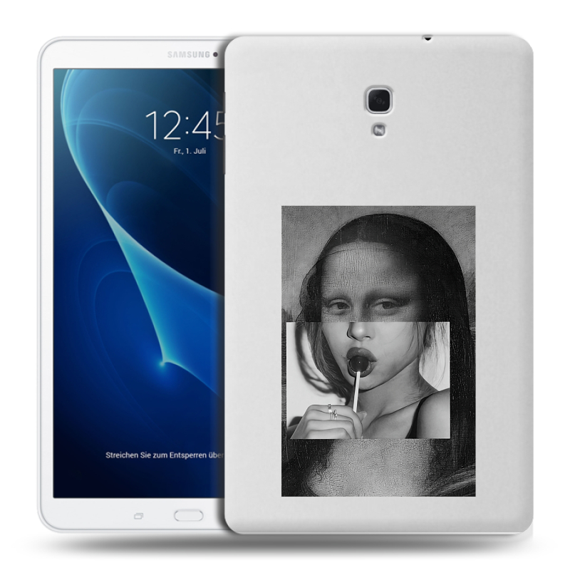 Силиконовый чехол на Samsung Galaxy Tab A 10.5 с принтом Мона Лиза Силиконовый чехол на Samsung Galaxy Tab A 10.5 с принтом Мона Лиза