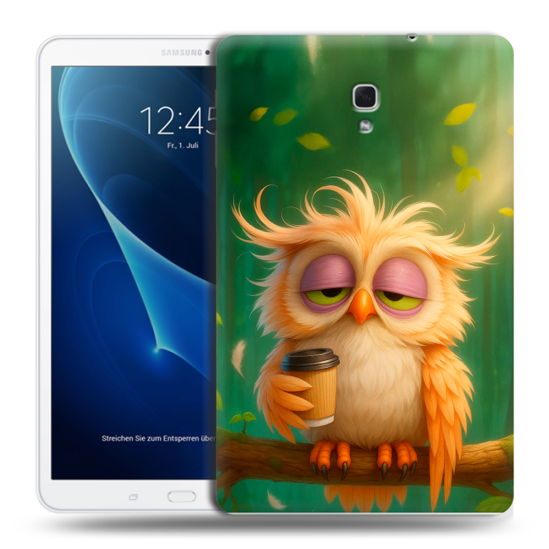 Силиконовый чехол на Samsung Galaxy Tab A 10.5 с принтом сова Силиконовый чехол на Samsung Galaxy Tab A 10.5 с принтом сова
